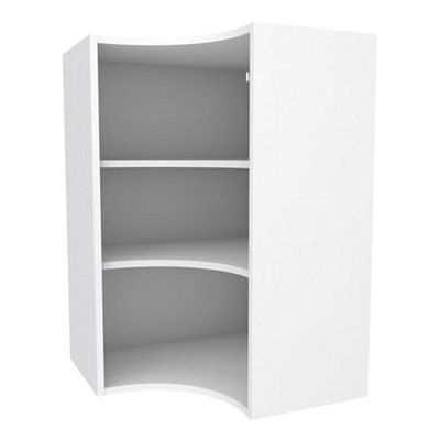Cooke & Lewis White Tall Curved corner Wall cabinet, (W)625mm (D)335mm