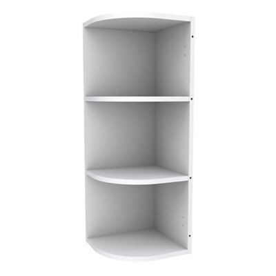 Cooke & Lewis White Tall Curved end Wall cabinet, (W)335mm (D)335mm