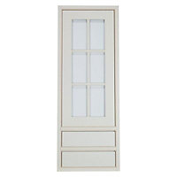 Cooke & Lewis Woburn Framed Ivory Tall dresser door & drawer front, (W)500mm (H)1342mm (T)22mm