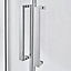 Cooke & Lewis Zilia Clear Silver effect Quadrant Shower enclosure - Corner entry double sliding door (W)90cm