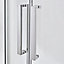 Cooke & Lewis Zilia Clear Silver effect Quadrant Shower enclosure - Sliding door (W)90cm