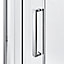 Cooke & Lewis Zilia Clear Silver effect Square Shower enclosure - Corner entry double sliding door (W)90cm