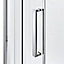Cooke & Lewis Zilia Clear Silver effect Square Shower enclosure - Sliding door (W)90cm