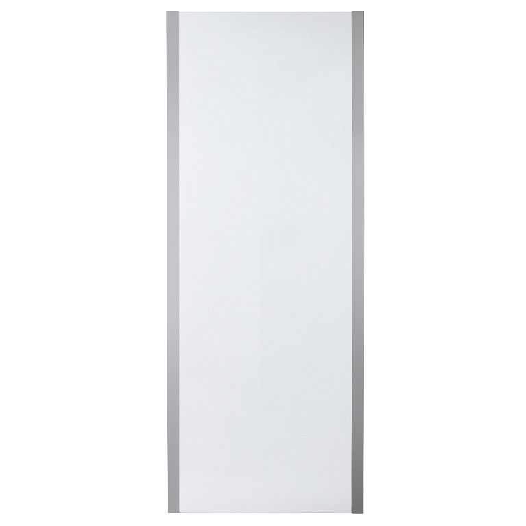 Cooke & Lewis Zilia Frameless Stainless steel Clear No design Fixed Shower panel (H)200cm (W)80cm