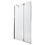 Cooke & Lewis Zilia Frameless Stainless steel Clear No design Walk-in Panel (H)200cm (W)80cm