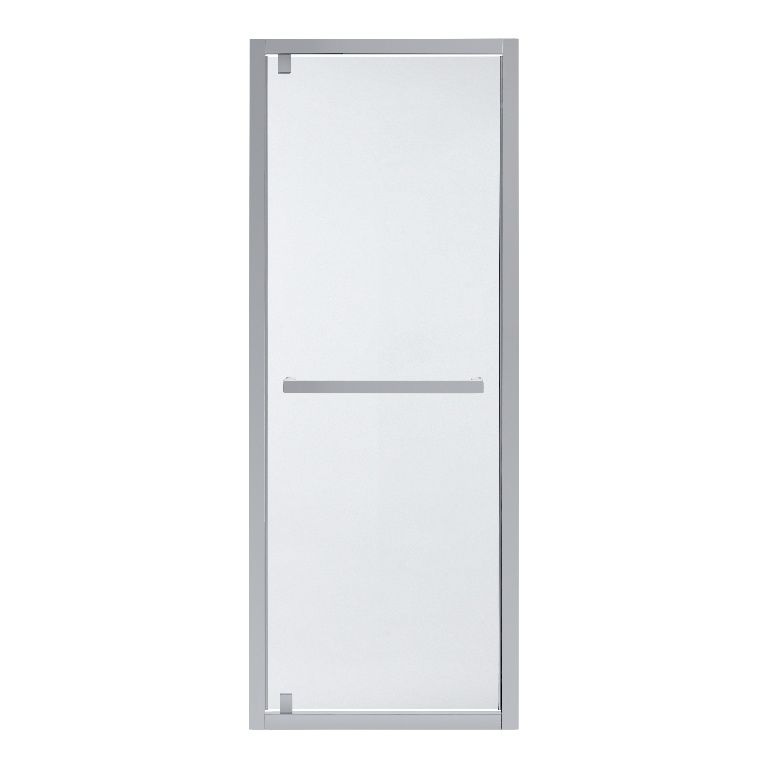 Cooke & Lewis Zilia Silver effect Clear No design Half open pivot Shower Door (H)200cm (W)80cm