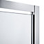 Cooke & Lewis Zilia Silver effect Clear No design Half open pivot Shower Door (H)200cm (W)80cm