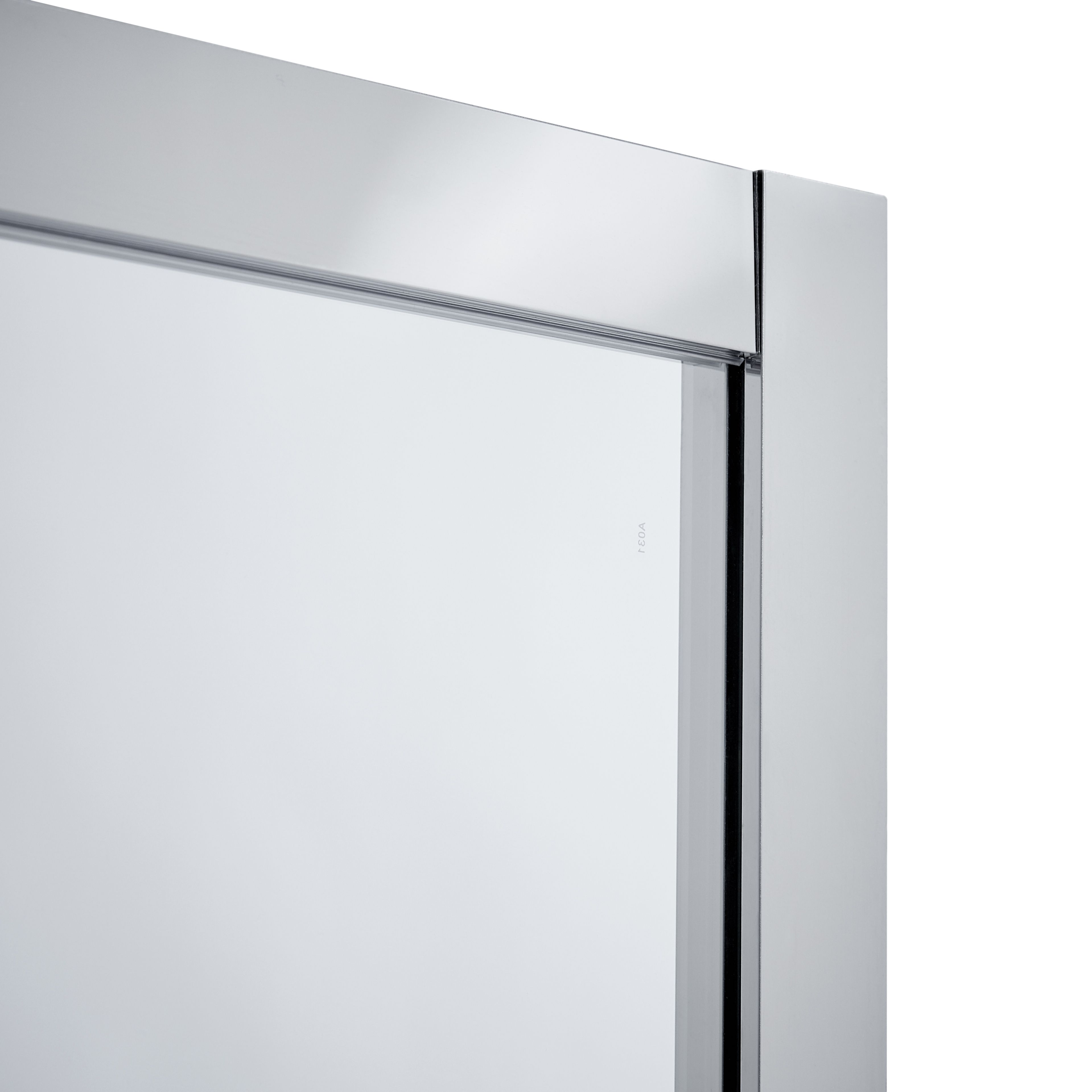 Cooke & Lewis Zilia Silver effect Clear No design Sliding Shower Door (H)200cm (W)120cm