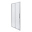 Cooke & Lewis Zilia Silver effect Clear Sliding Shower Door (H)200cm (W)140cm
