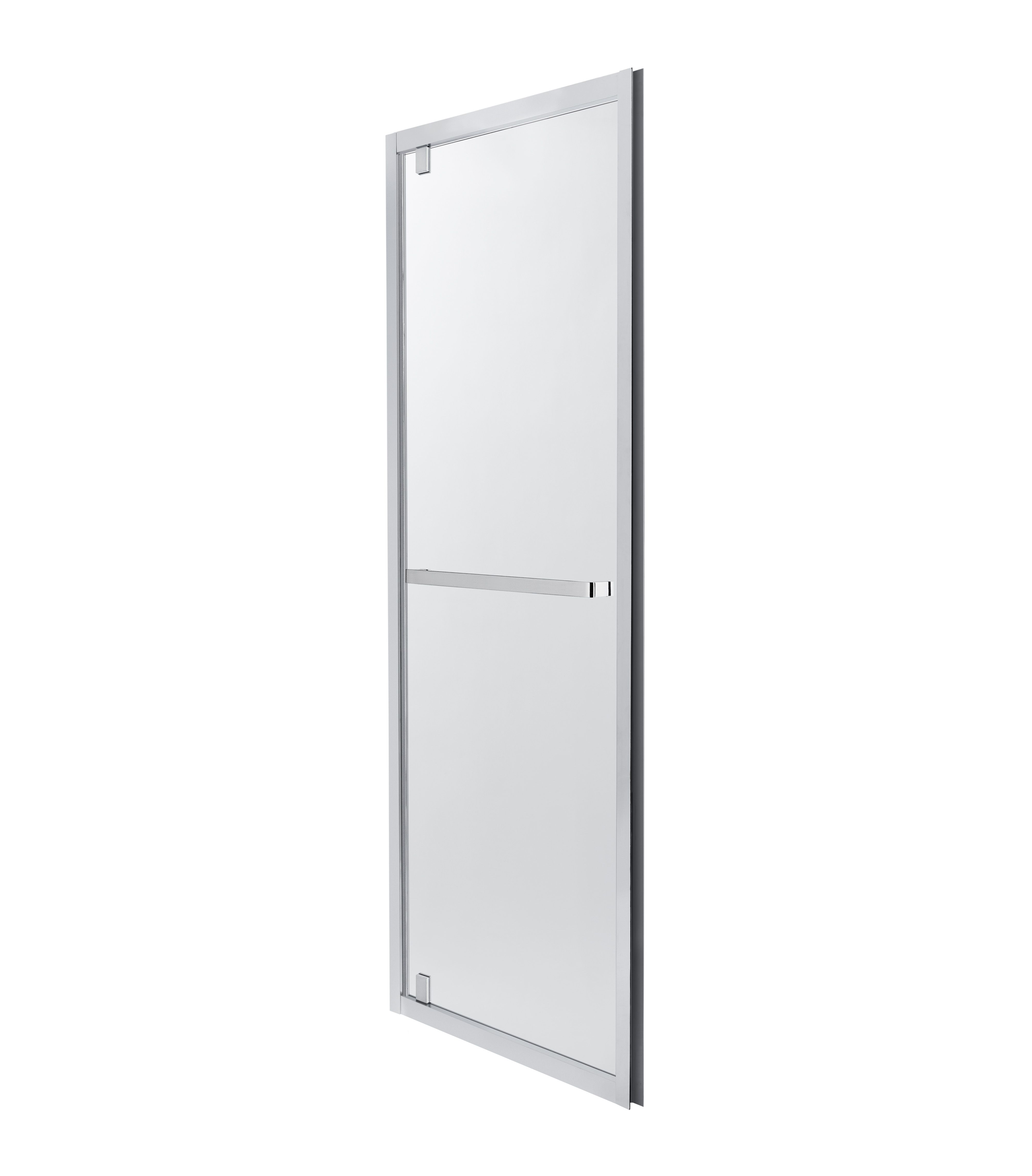 Cooke & Lewis Zilia Silver effect Pivot Shower Door 200cm(H) x 76cm(W ...