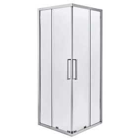 Cooke & Lewis Zilia Square Shower enclosure with Corner entry double sliding door (W)900mm