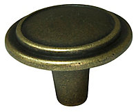 Cooke & Lewis Zinc alloy Bronze effect Round Cabinet Knob (Dia)30.6mm