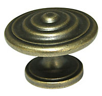 Cooke & Lewis Zinc alloy Bronze effect Round Cabinet Knob (Dia)35mm