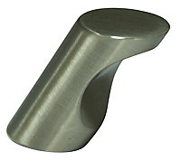 Cooke & Lewis Zinc alloy Nickel effect Round Cabinet Knob (Dia)15mm