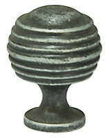 Cooke & Lewis Zinc alloy Pewter effect Round Cabinet Knob (Dia)29.8mm