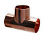 Copper End feed Equal Tee (Dia) 22mm x 22mm x 22mm, Pack of 5