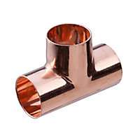 Copper End feed Equal Tee (Dia) 28mm x 28mm x 28mm