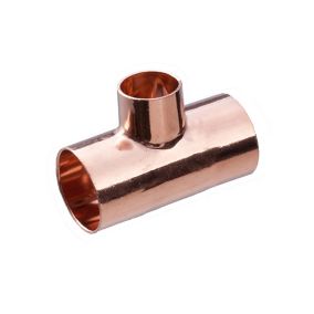 Copper End feed Reducing Tee (Dia)22mm