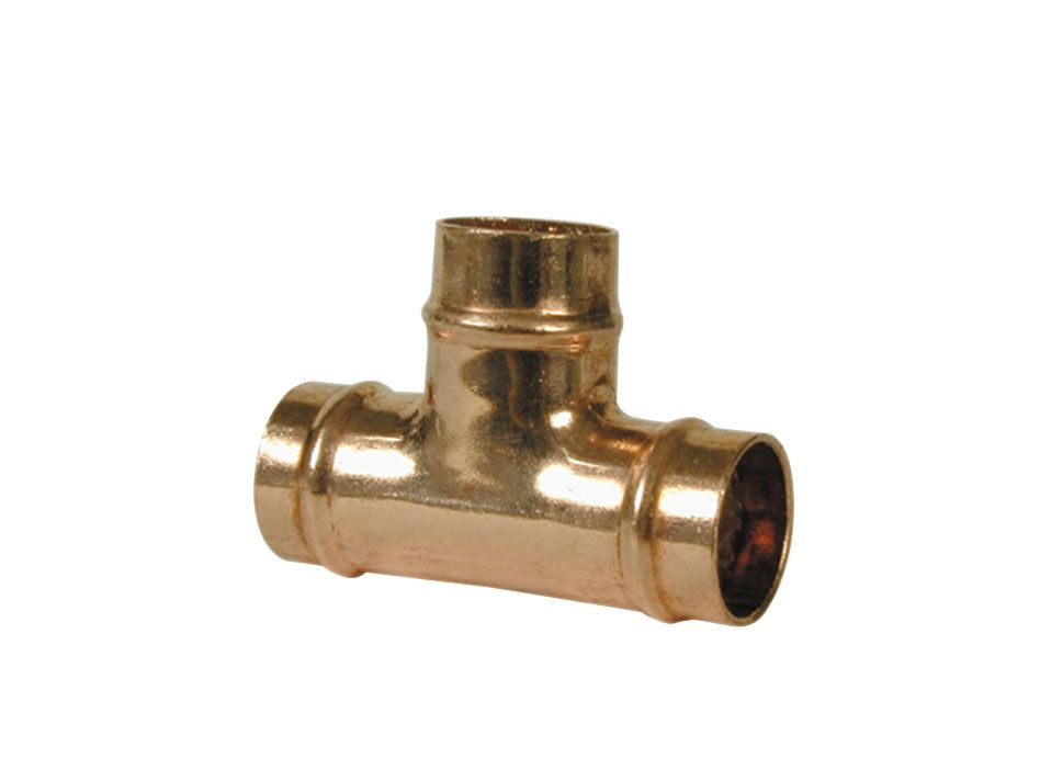 Copper Solder ring Equal Tee (Dia) 28mm x 28mm x 28mm