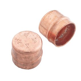 Copper Solder ring Stop end (Dia)22mm, Pack of 2