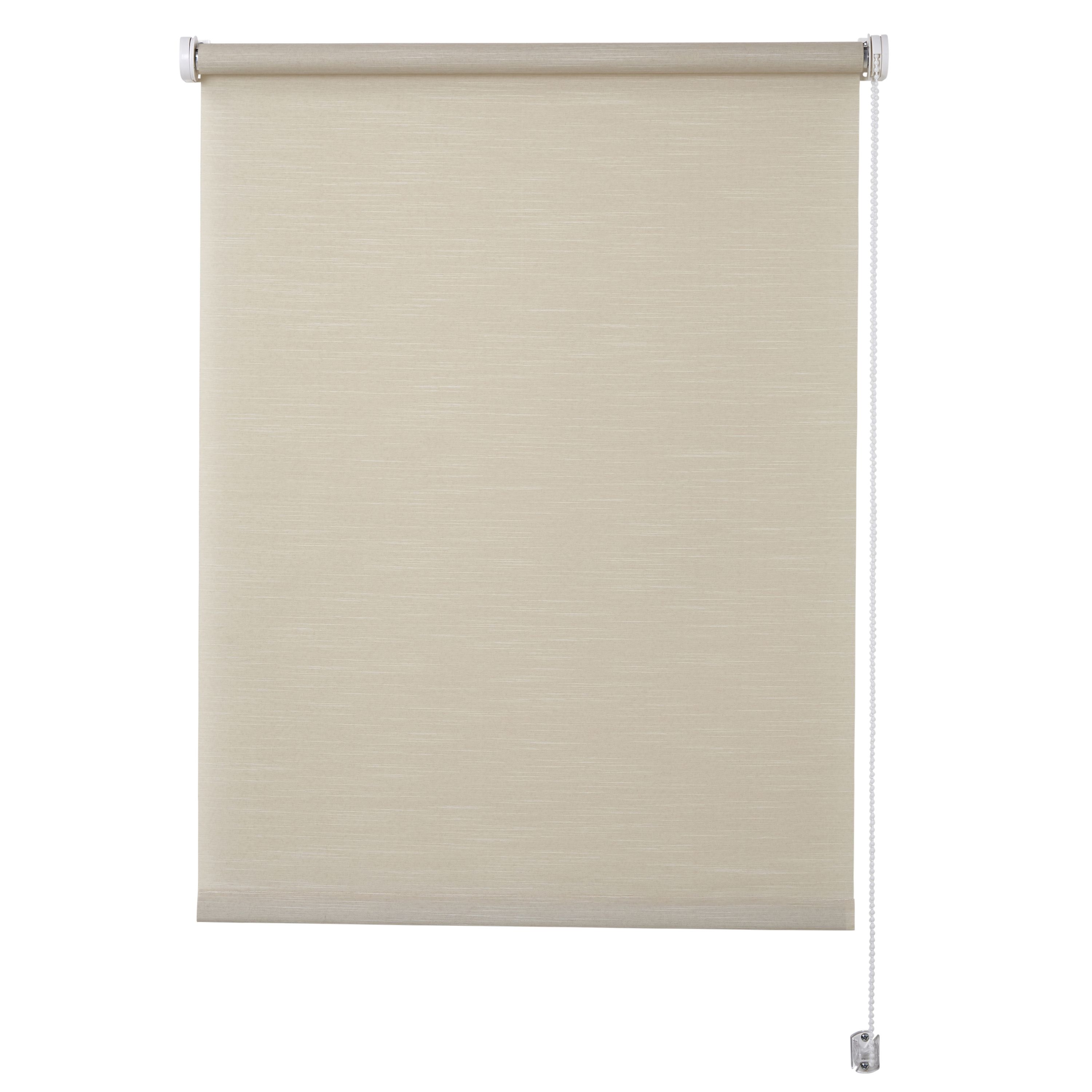 Corded Ivory Plain Daylight Roller Blind (W)60cm (L)160cm