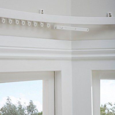 Corded White Fixed Curtain track, (L)1.5m | DIY at B&Q