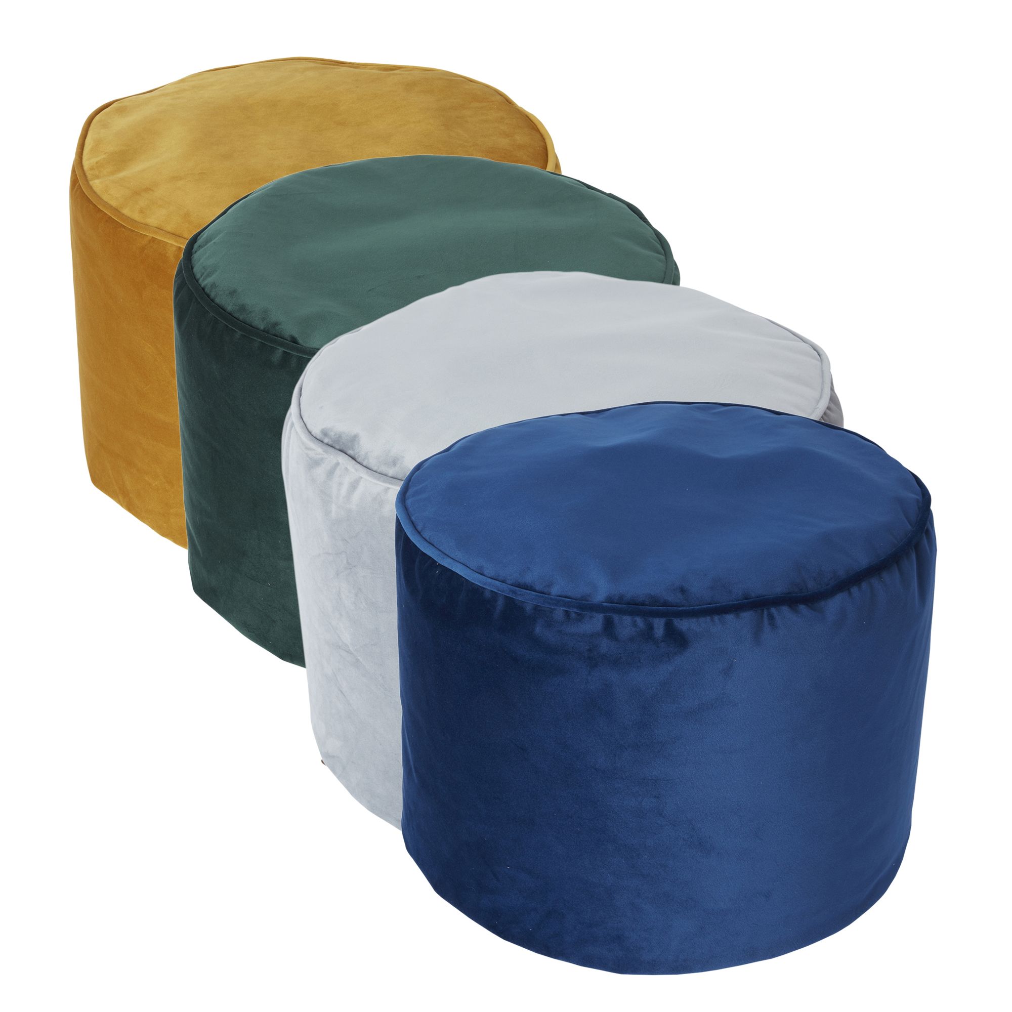 Velour pouf store