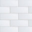 Core White Lapo Ceramic Tile, Pack of 5, (L)714mm (W)260mm
