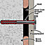 Corefix Bright zinc-plated Nylon & steel Plasterboard fixing (Dia)5mm (L)120mm, Pack of 24