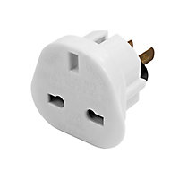 CORElectric 7.5A White Travel adaptor UK to USA