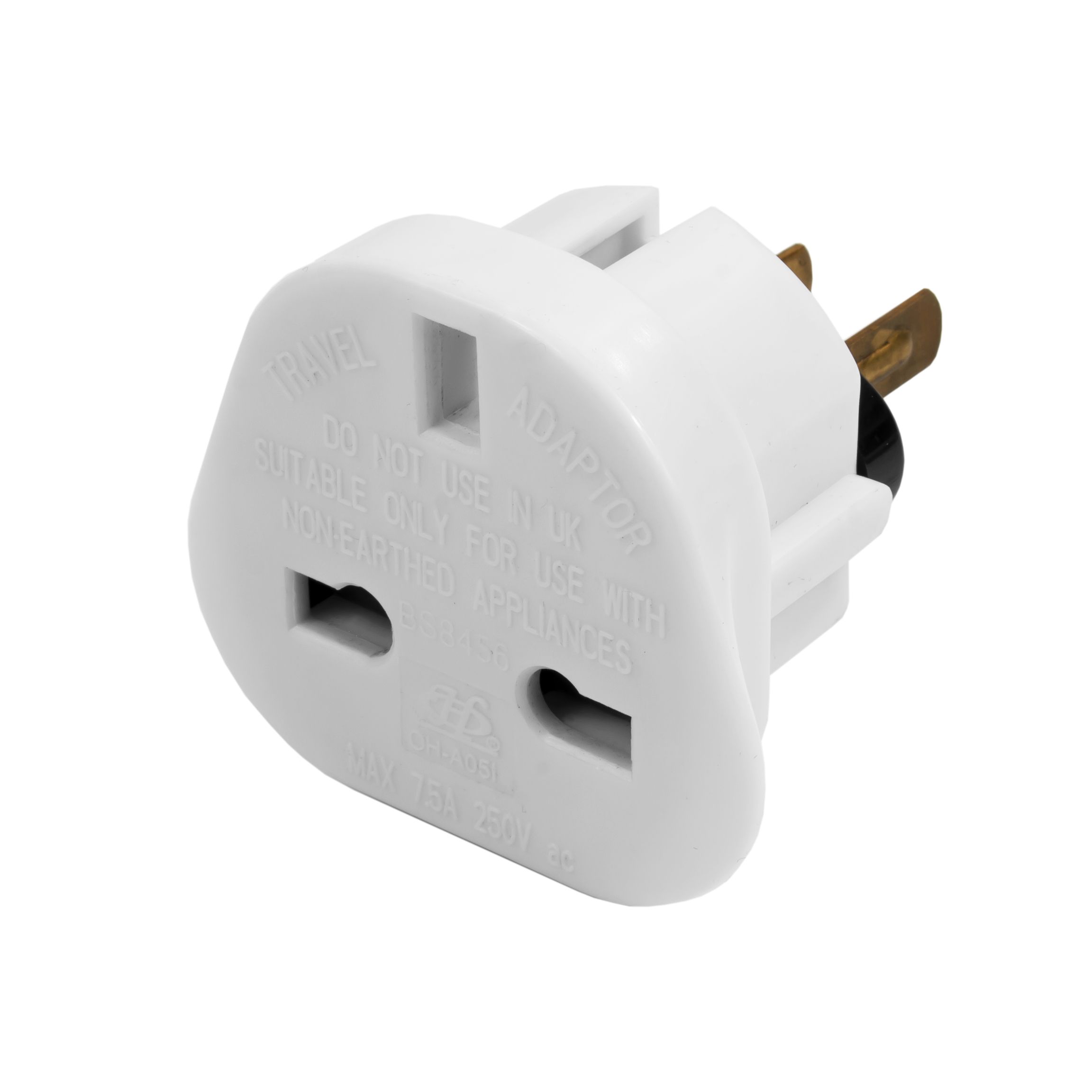 CORElectric 7.5A White UK to EU Travel adaptor DIY at B Q