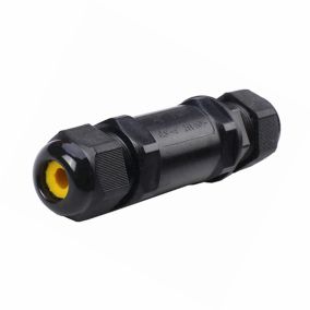 CORElectric Black 24A 3-pole In-line cable joint