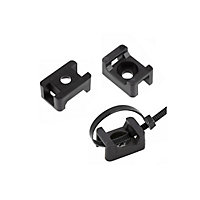 CORElectric Black Screwable cable tie mount (W)9mm, Pack of 25