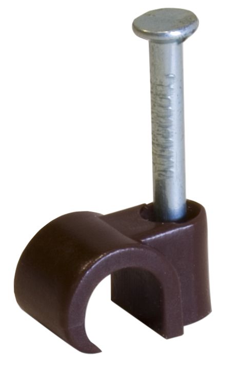 CORElectric Brown 7mm Cable clip Pack of 50