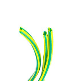 CORElectric Green & yellow 3mm Cable sleeving, 5m