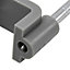 CORElectric Grey Flat 10mm Not self-adhesive Cable clip Pack of 20