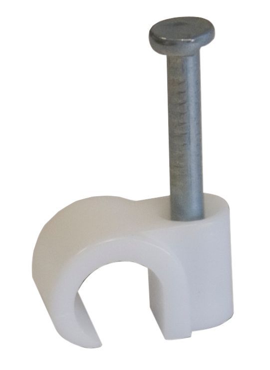 CORElectric White 7mm Cable clips, Pack of 50 DIY at B&Q