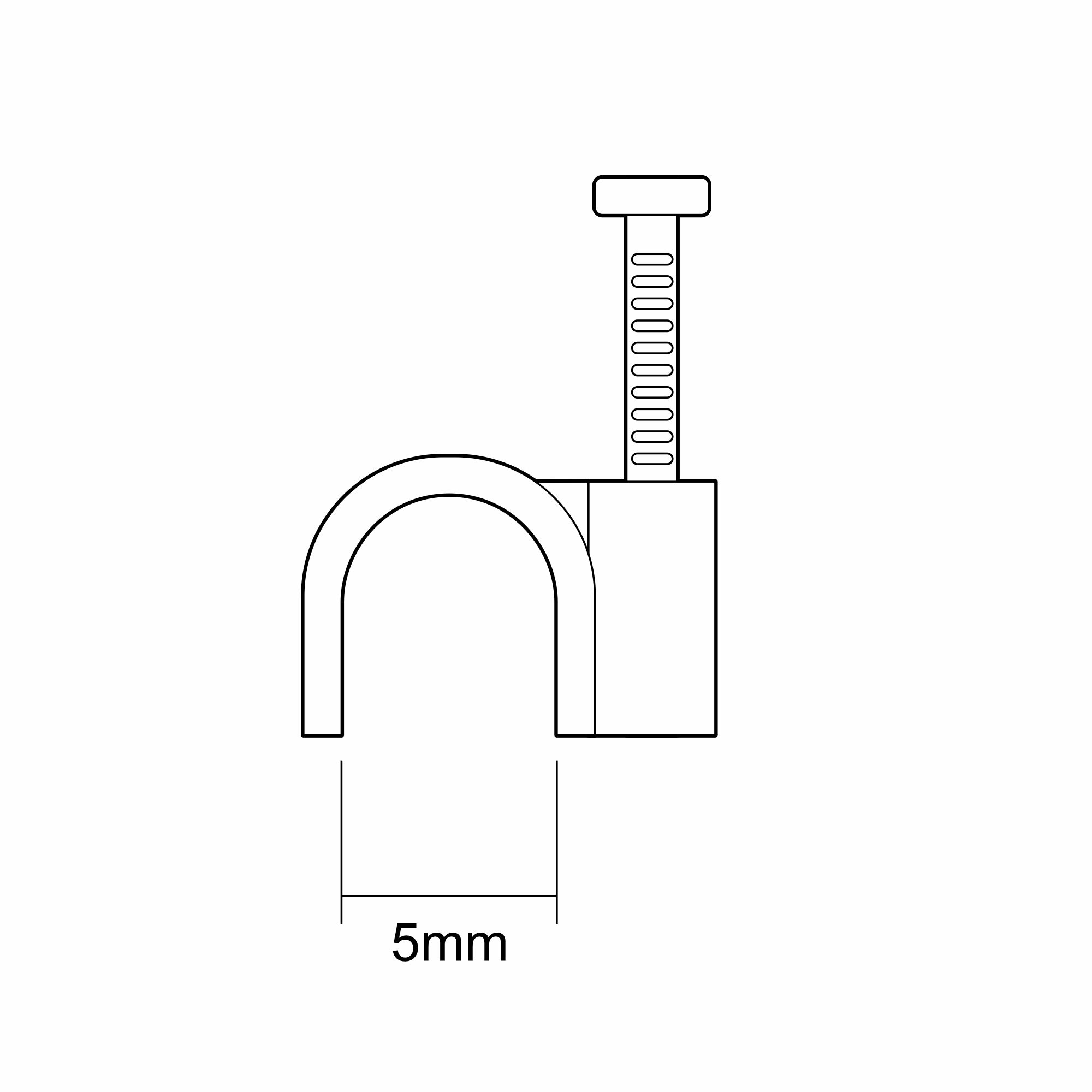 CORElectric White Round 5mm Not self-adhesive Cable clip Pack of 20