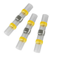 CORElectric Yellow 24A 2 port Solder seal connector 4.00mm² - 6.00mm², Pack of 20