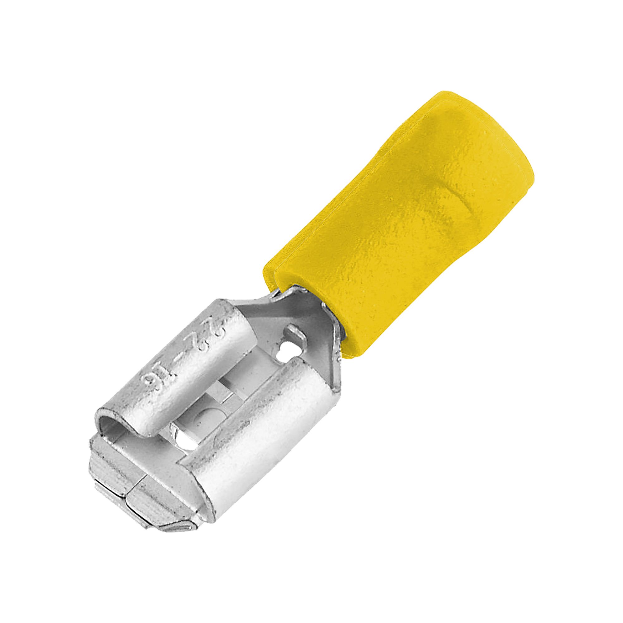 CORElectric Yellow Metal & plastic 4 Male Crimp, Pack of 10