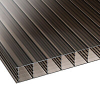 Corotherm Bronze effect Polycarbonate Multiwall roofing sheet (L)4m (W)980mm (T)25mm of 5