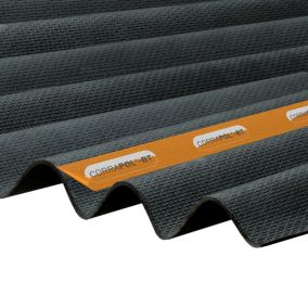 Corrapol Black Bitumen Corrugated Roofing sheet (L)2m (W)930mm (T)2mm