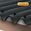 Corrapol Black Bitumen Corrugated Roofing sheet (L)2m (W)930mm (T)2mm
