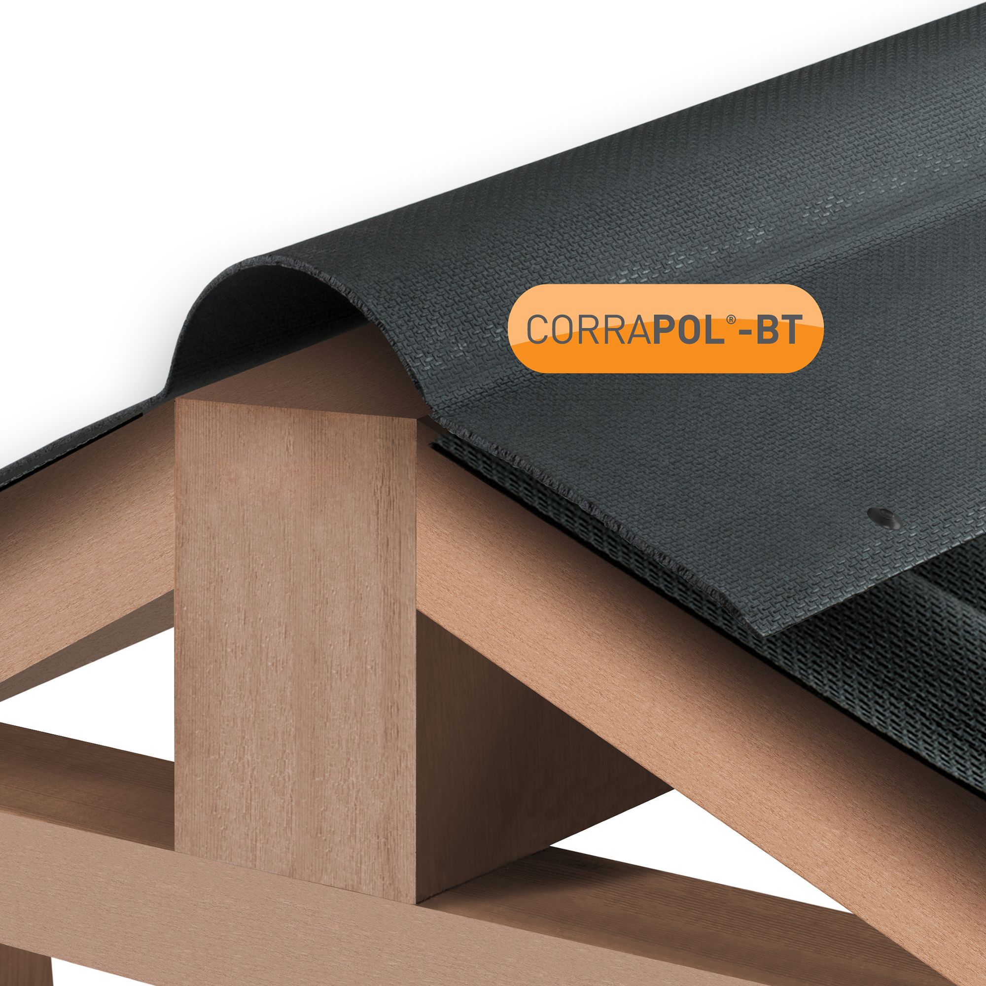 Corrapol Black Bitumen Ridge piece (L)950mm (W)420mm