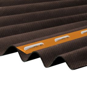 Corrapol Brown Bitumen Corrugated Roofing sheet (L)2m (W)930mm (T)2mm