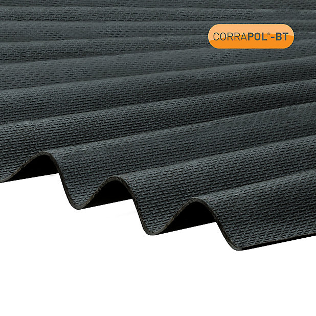 Black Bitumen Corrugated Roofing Sheet, Corrugated Metal Roofing Sheets B Q