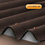 Corrapol Button Brown Bitumen & steel Roofing screw (L)80mm, Pack of 100