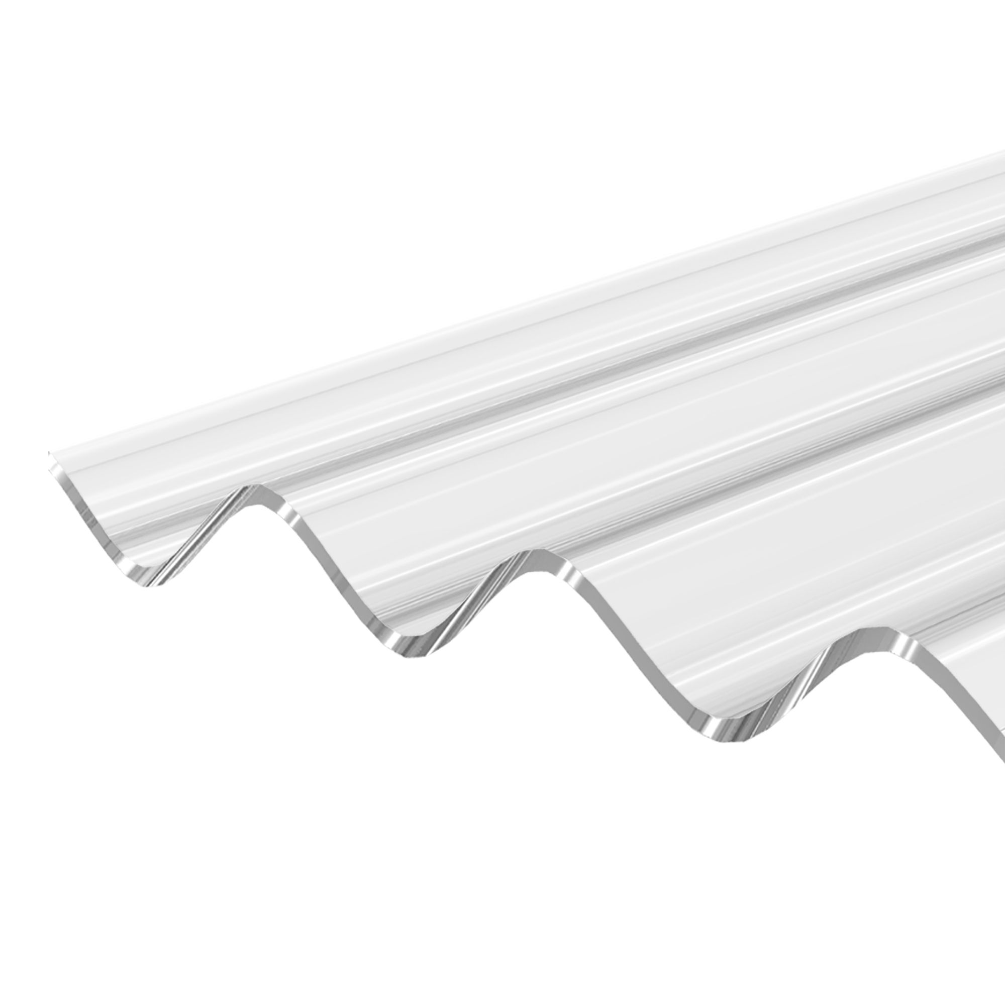 Corrapol Clear Polycarbonate Corrugated Roofing Sheet L 2 5m W 950mm T 1mm Diy At B Q