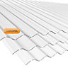 Corrapol Clear Polycarbonate Corrugated Roofing sheet (L)3.66m (W)840mm (T)1mm
