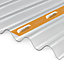Corrapol Clear Polycarbonate Corrugated Roofing sheet (L)4m (W)950mm (T)1mm